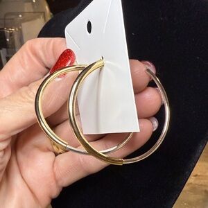 Chic Gold and Silver Hoop Earrings